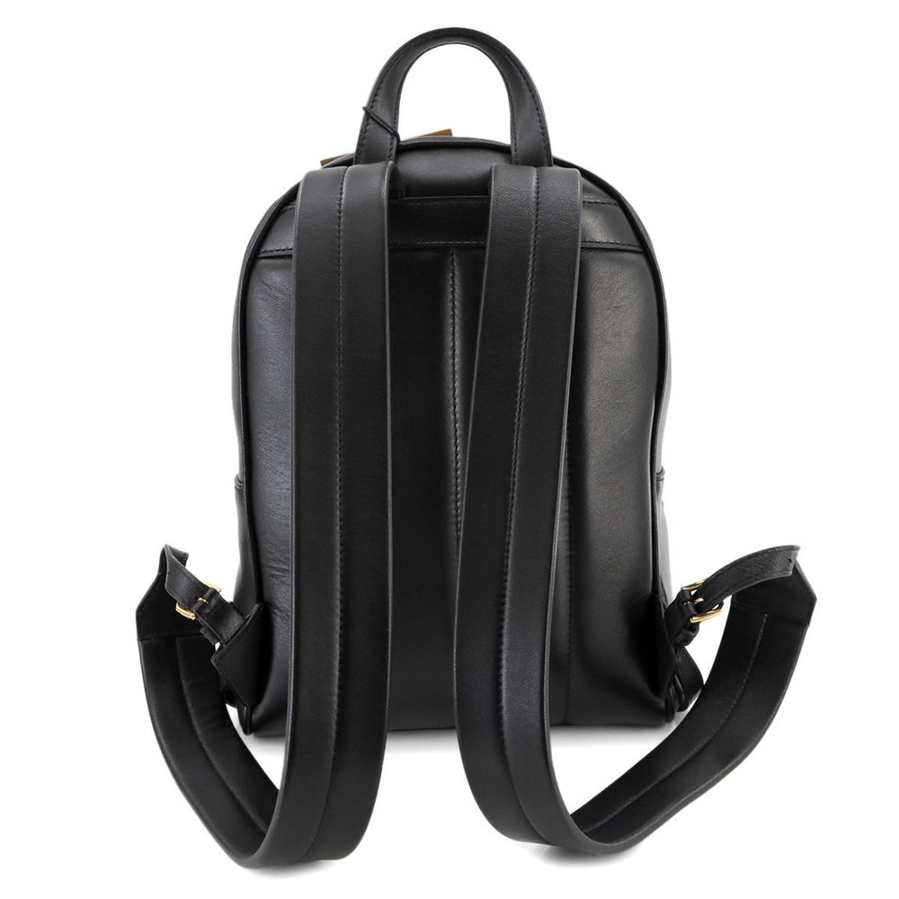 BURBERRY Quilted Check Rucksack Backpack Leather Black - Picture 2 of 8